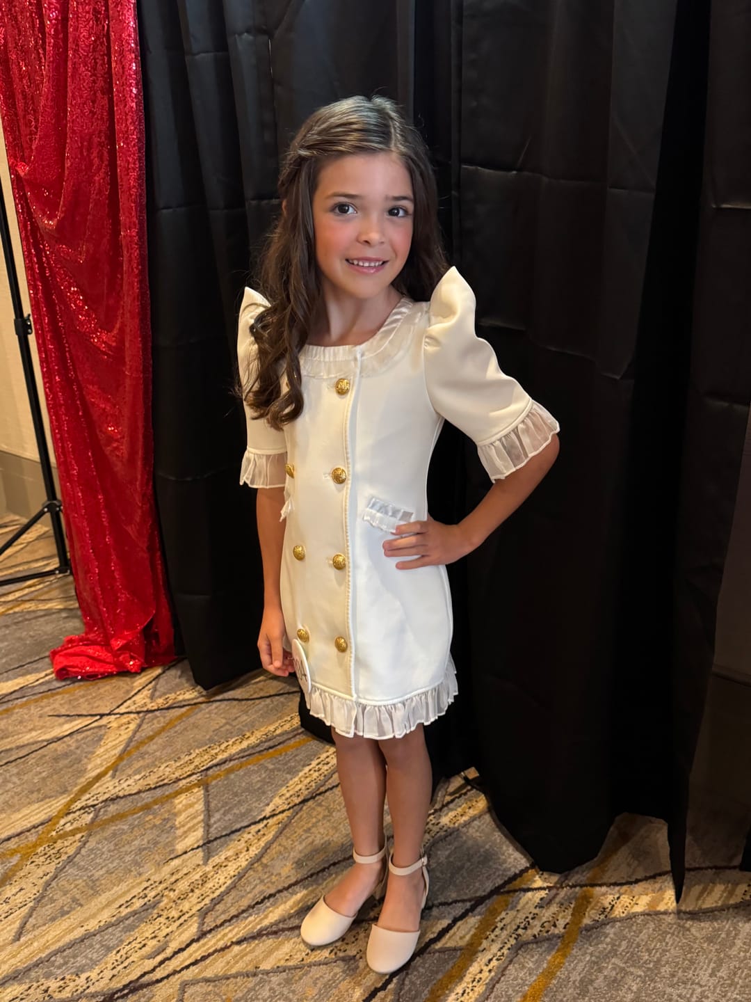 Customer photo review of White Tuxedo Dress
