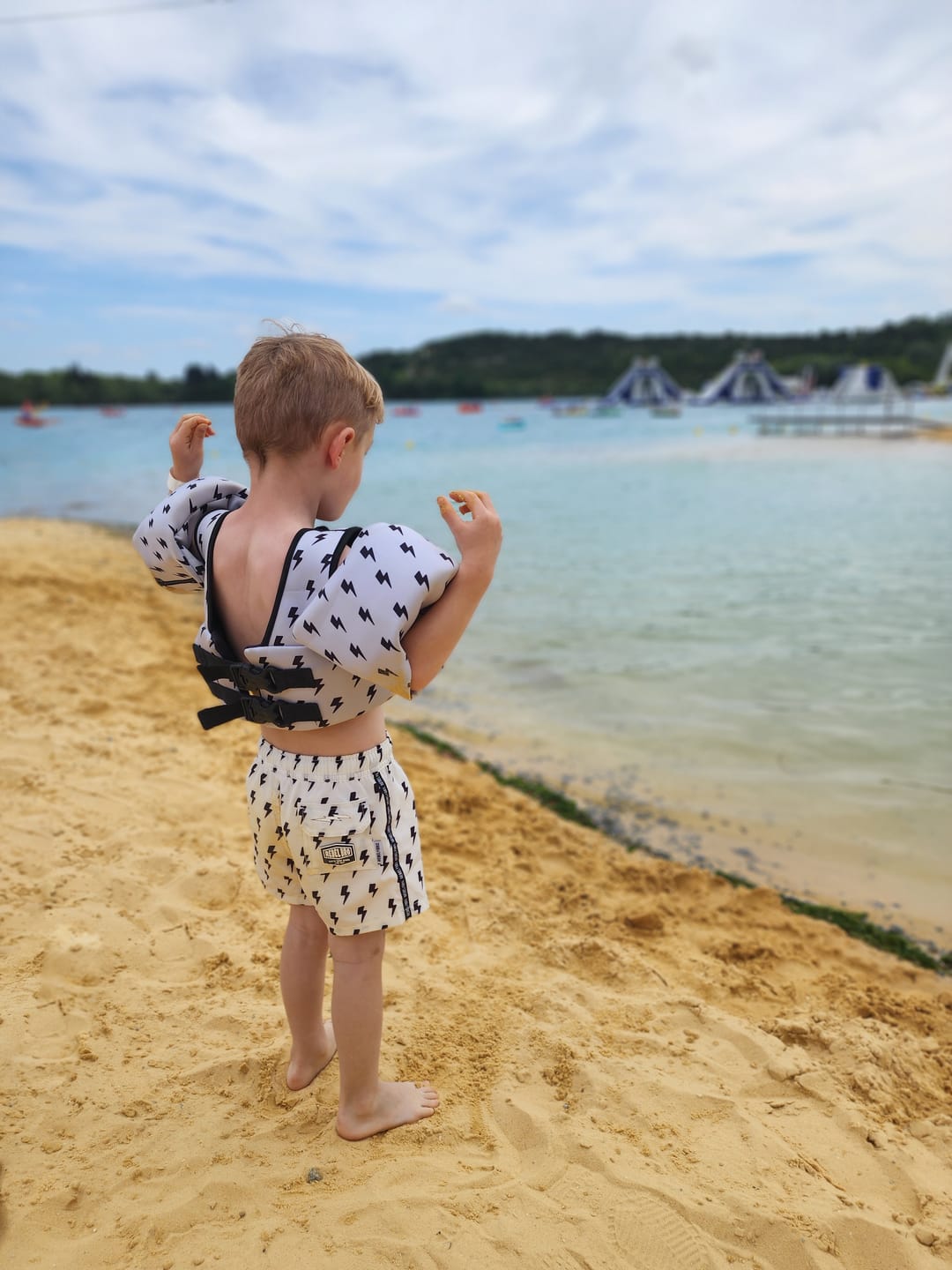 Customer photo review of Hybrid Swim Trunks in Bowie