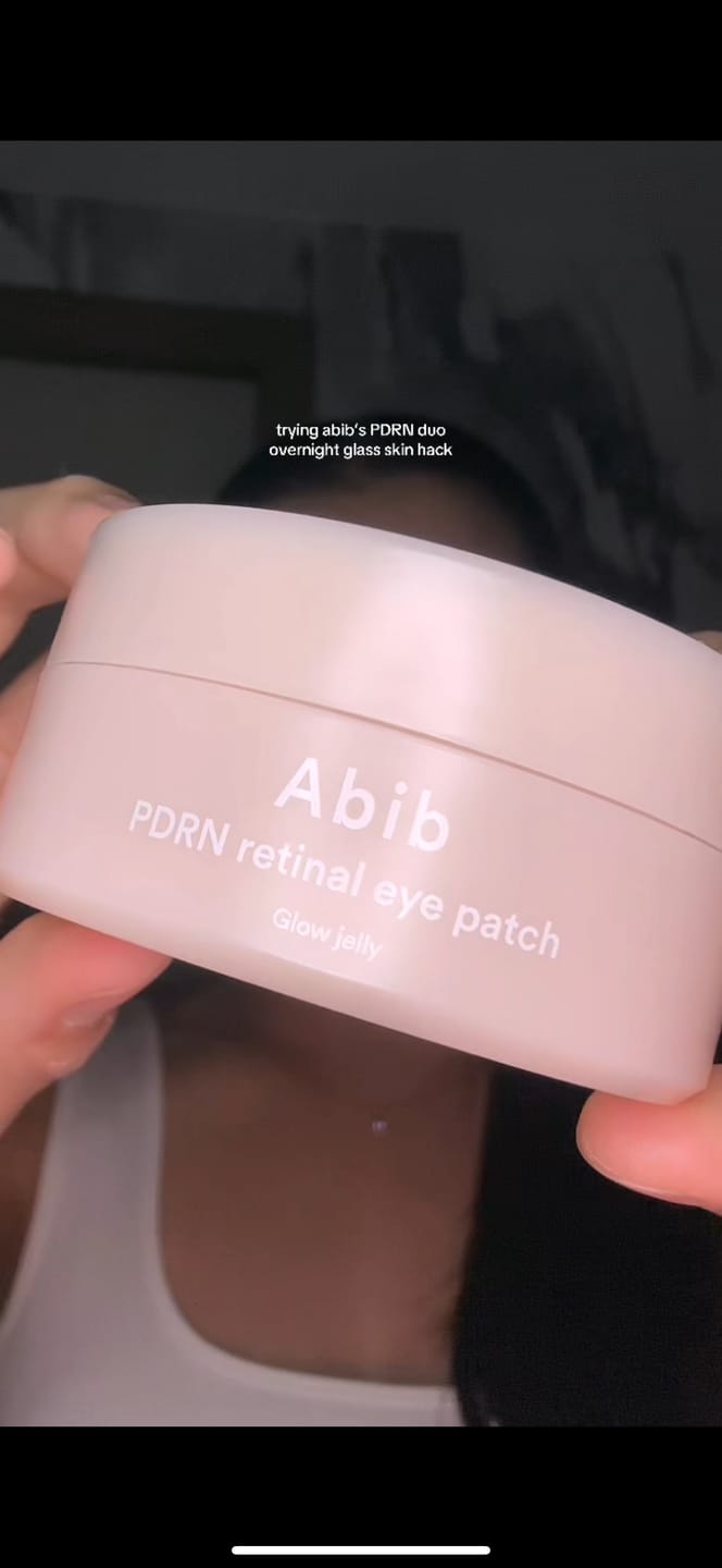 Customer photo review of PDRN retinal eye patch Glow jelly