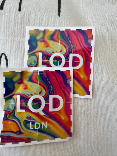 Customer photo review of Liquid London Stickers