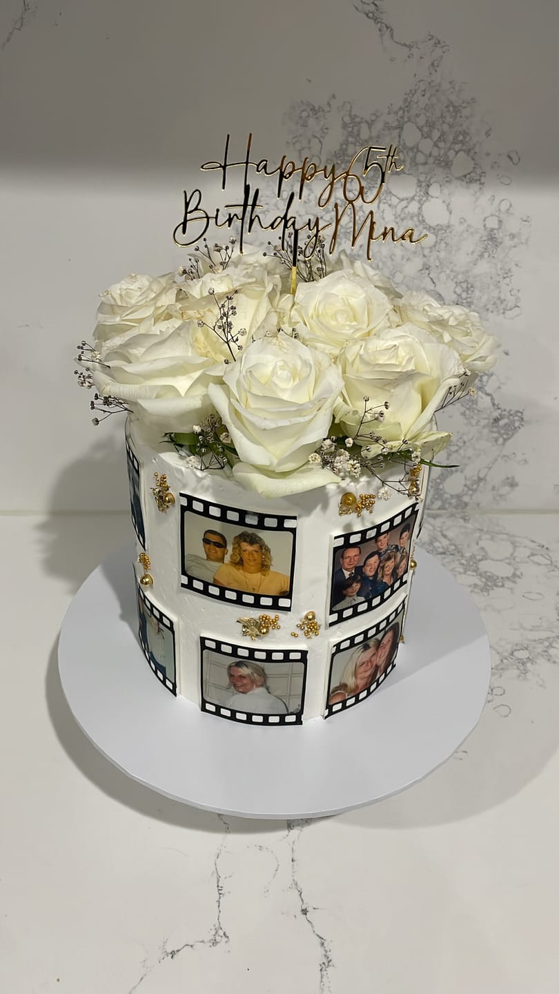 Customer photo review of Film Reel - Custom Edible Icing Image