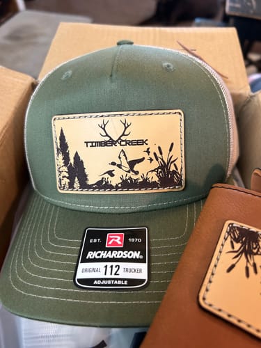 Customer photo review of Premium Custom Leather Patch Hats (Wholesale)