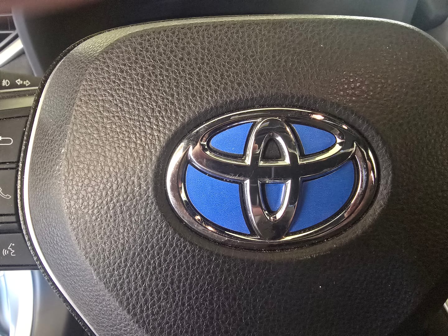 Customer photo review of Custom Color Steering Wheel Decal for Toyota