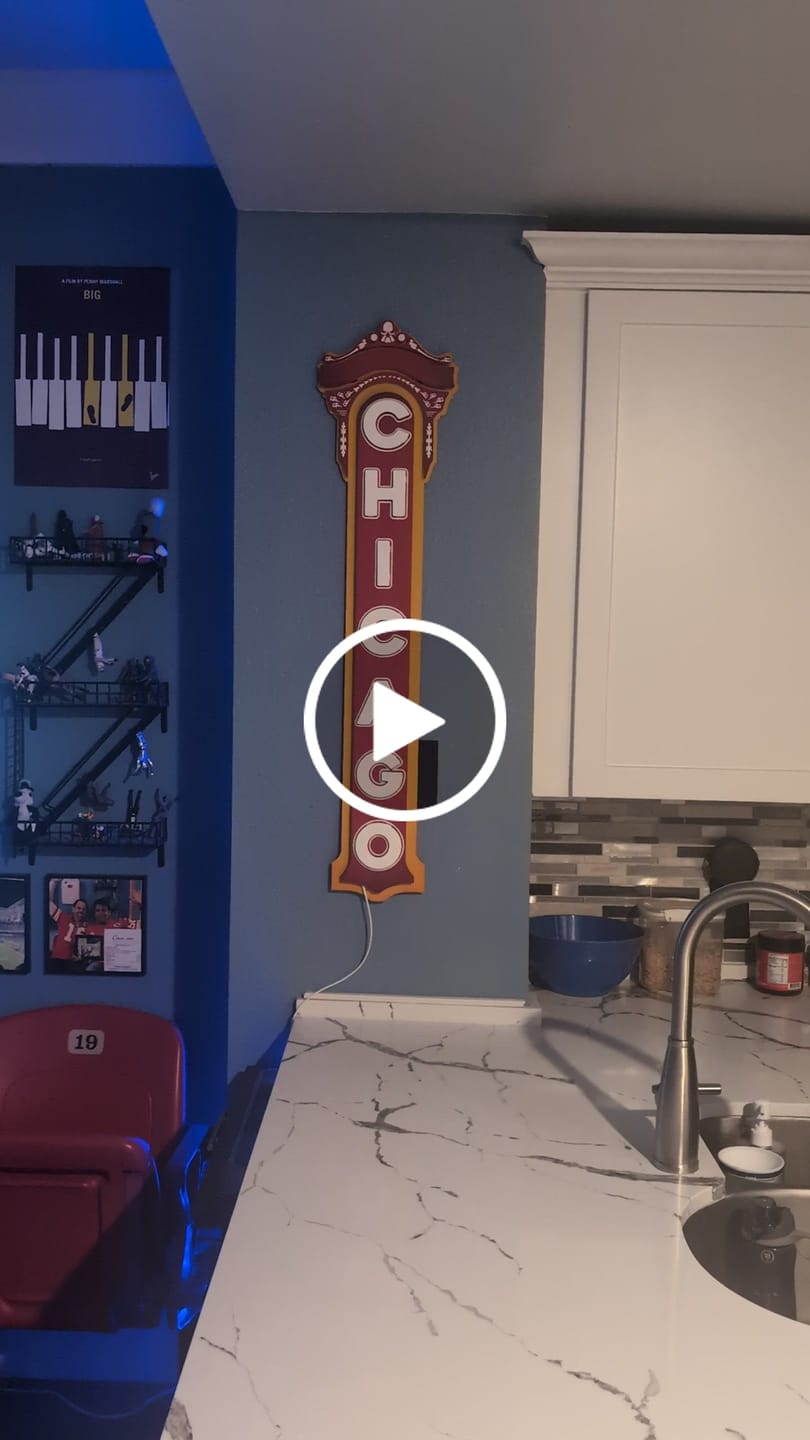 Customer video review of Chicago Theater 3D Vintage Metal Wall Art