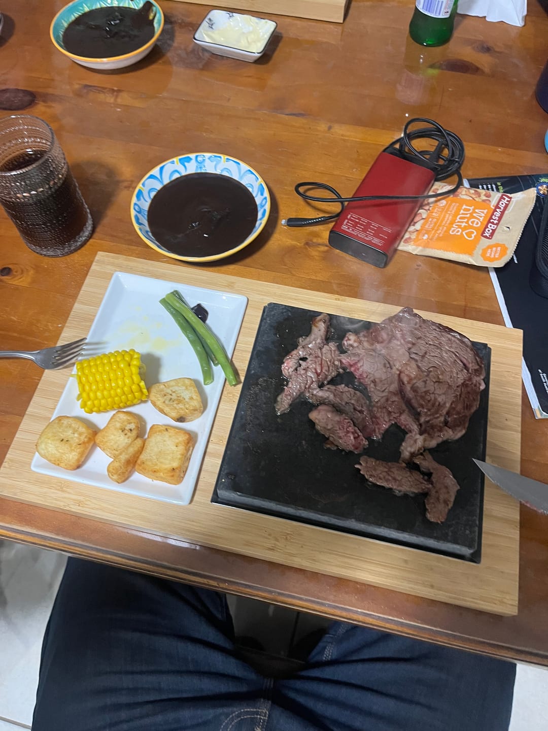 Customer photo review of SIZZLING STEAK SET (SS001) – BUY 4 SETS AND GLOVES
