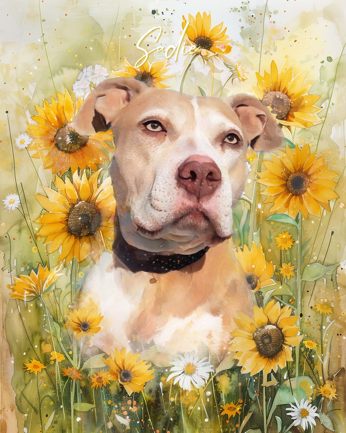 Customer photo review of Custom Watercolor Pet Portrait – BlossomTails