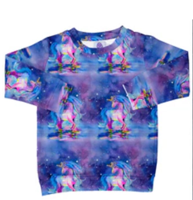 Customer photo review of Starlight Unicorn Kids' Jumper