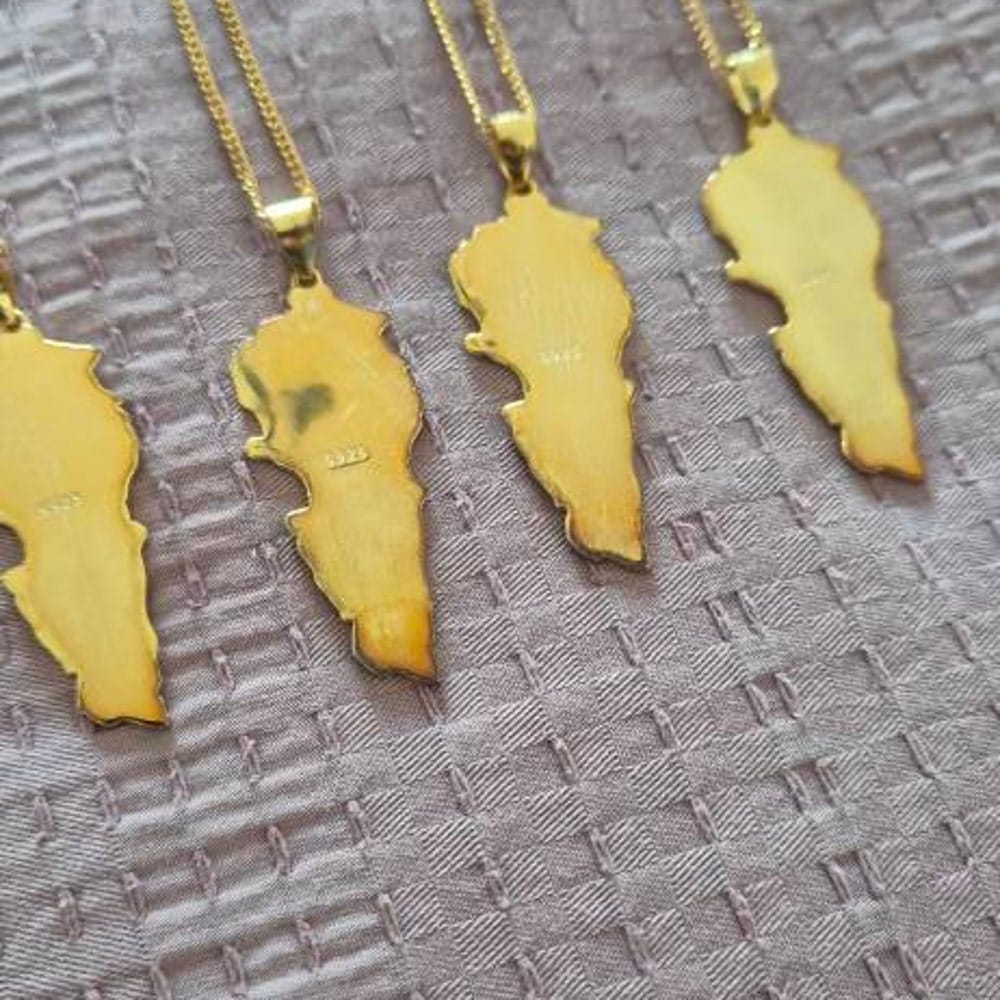 Customer photo review of Lebanon Enamel necklace