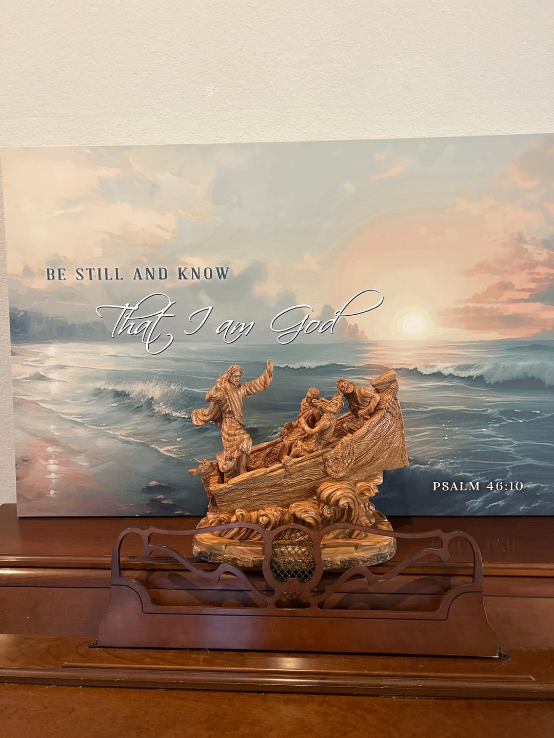 Customer photo review of Be Still and Know, Seascape, Psalm 46:10 Wall Art Canvas Print