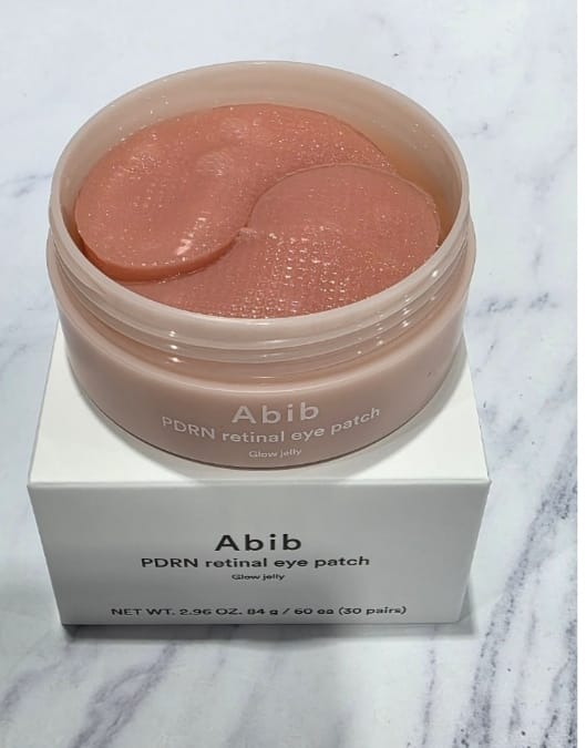 Customer photo review of PDRN retinal eye patch Glow jelly