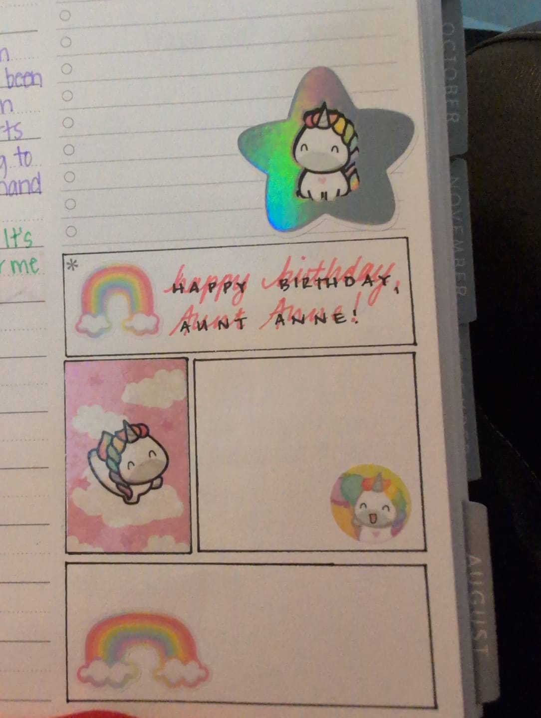 Customer photo review of Rainbow Unicorns Variety Sticker Pack