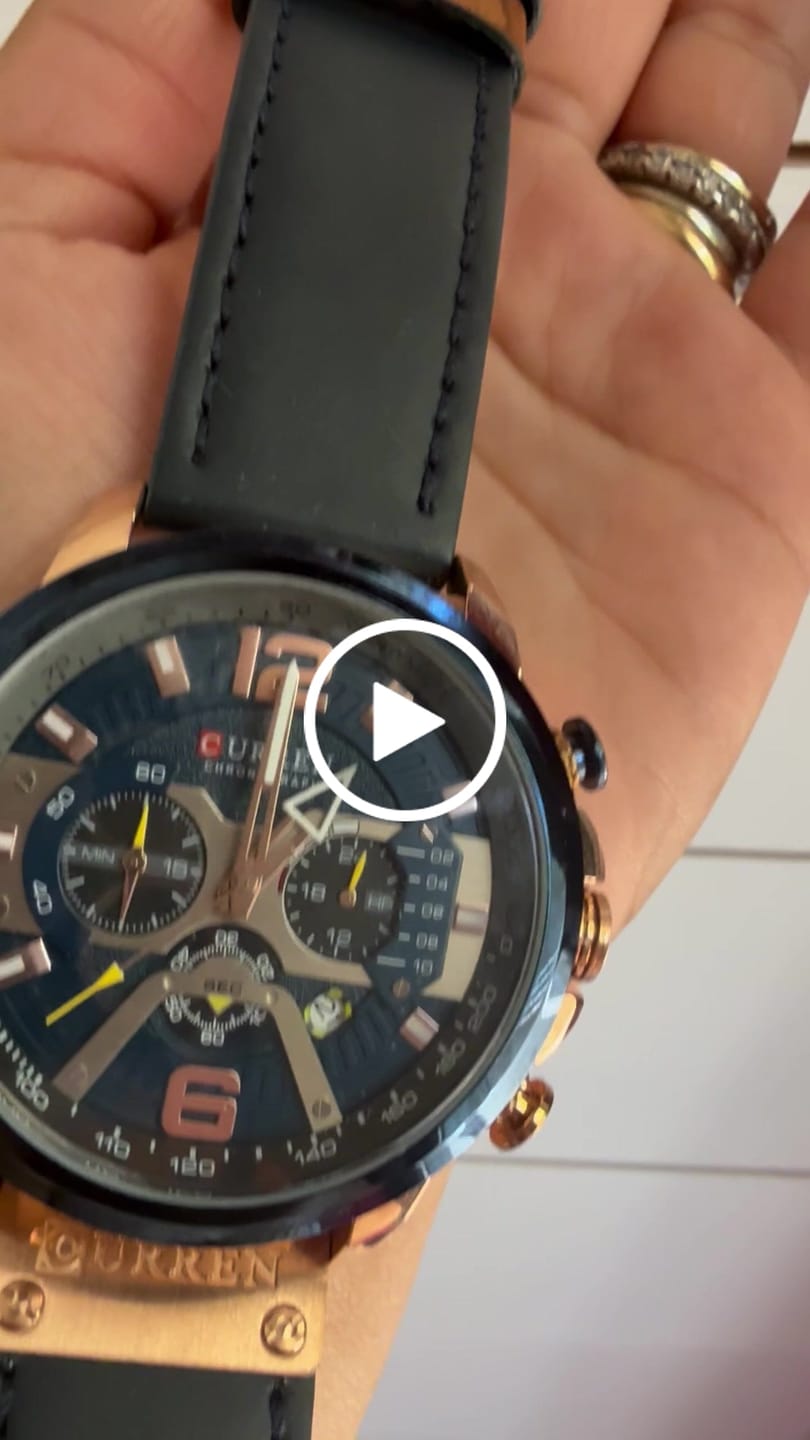 Customer video review of Curren Galacticos® orologio uomo pelle