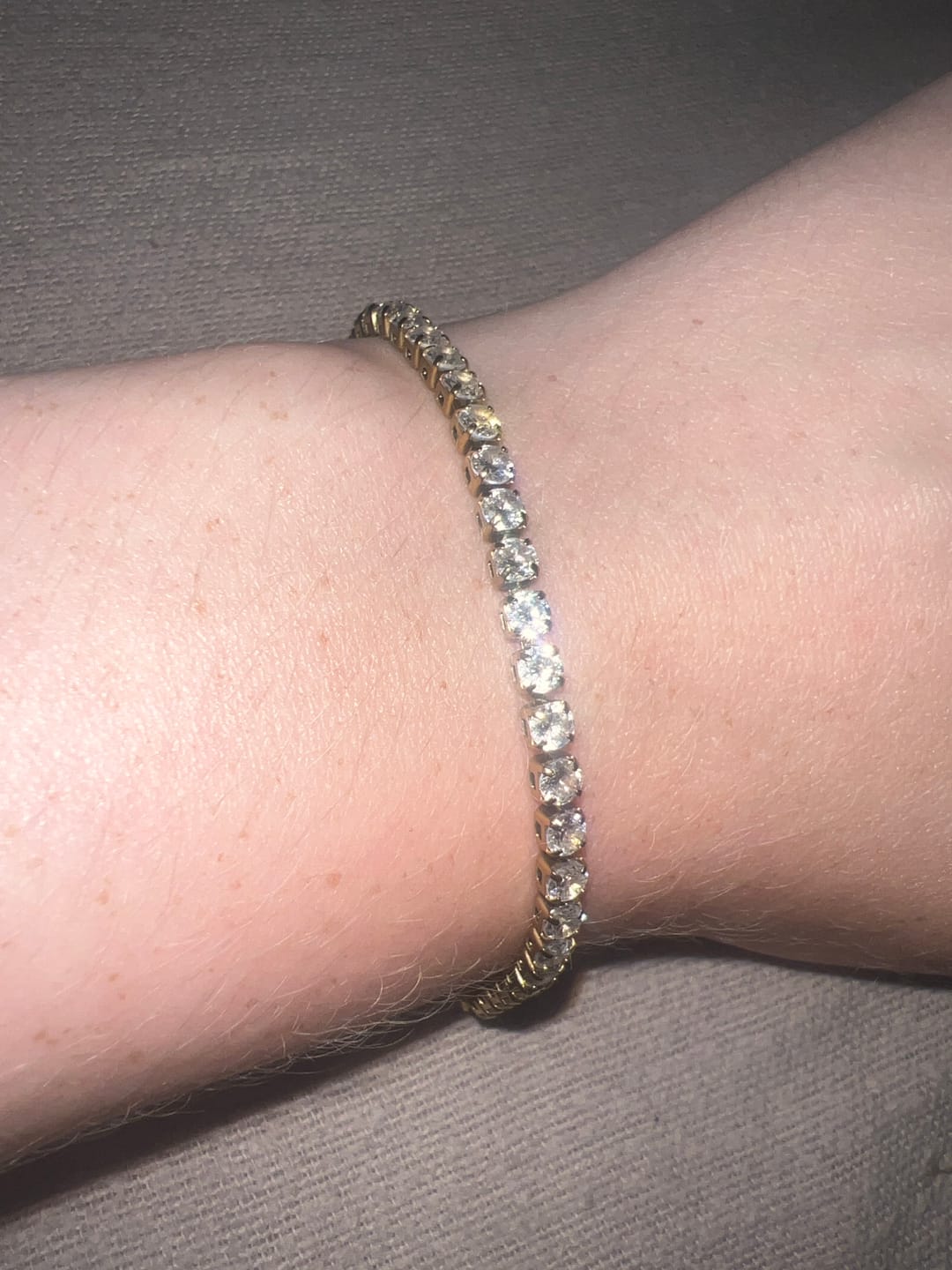 Customer photo review of Hi-Life Tennis Armband 14K Vergoldet