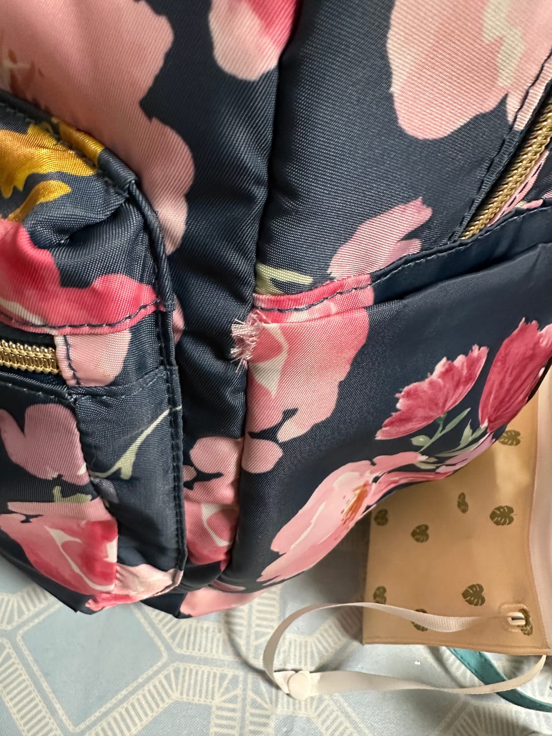 Customer photo review of Classic Backpack - Navy Floral