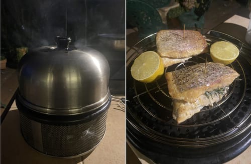 Customer photo review of Fenced Roast Rack