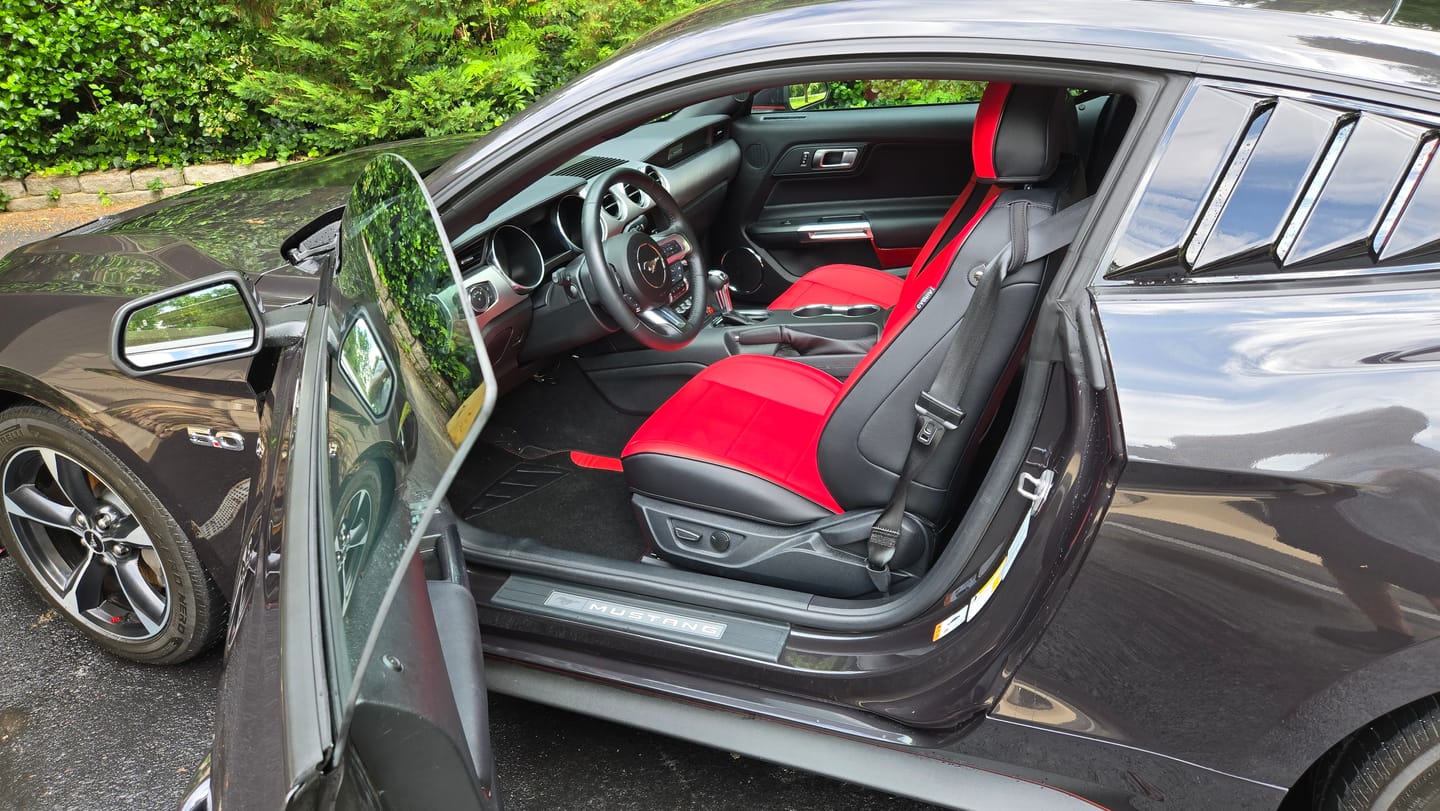 Customer photo review of 2015+ Ford Mustang Coupe Custom Leather Seat Covers