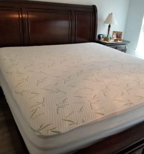 Customer photo review of NuvoDreams™ Waterproof Bamboo Mattress Protector