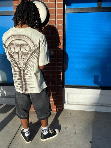 Customer photo review of Vale Forever Scissorhands Tee Cream