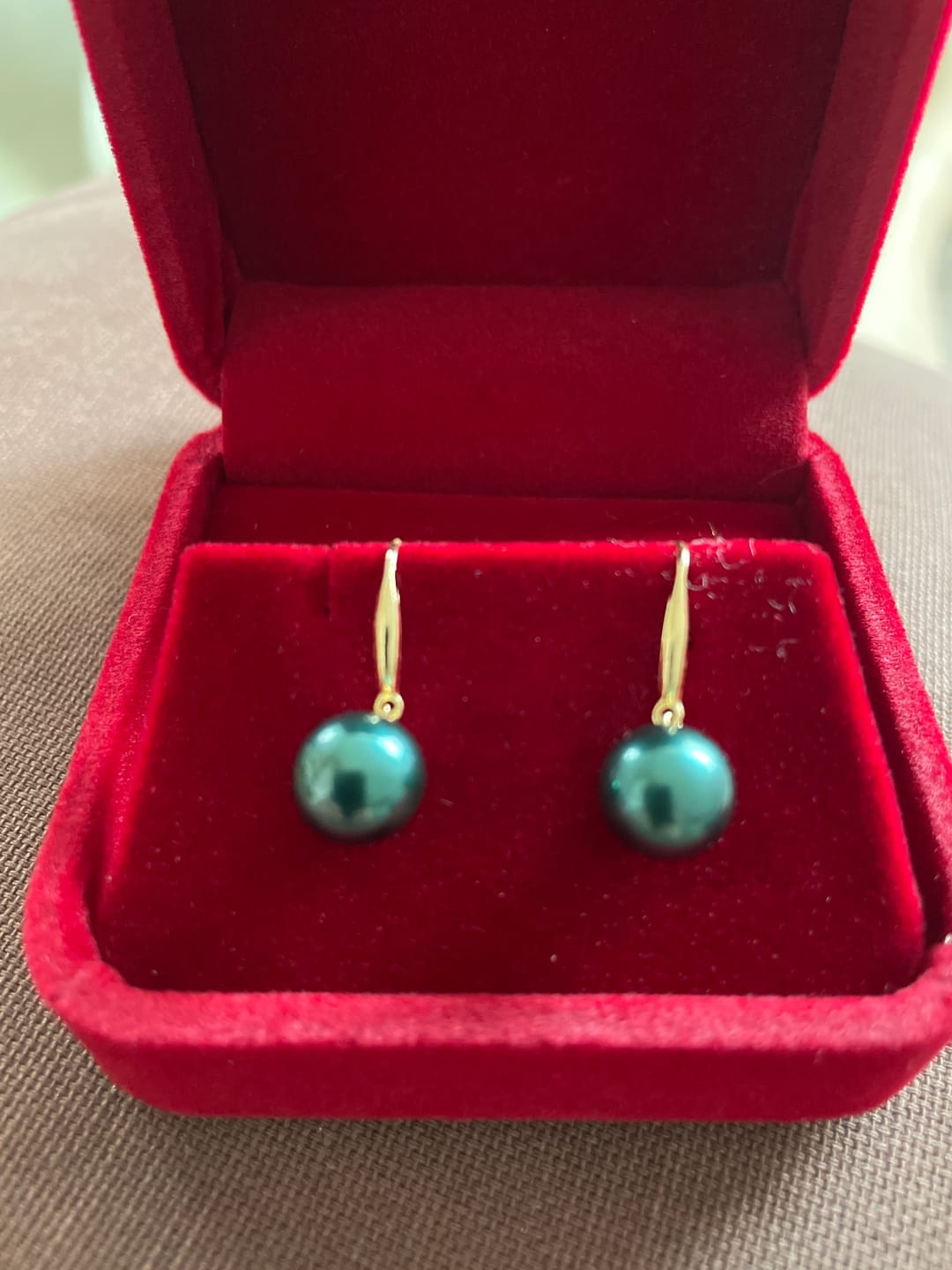 Customer photo review of Boucle D'oreille Perle de Tahiti Marina