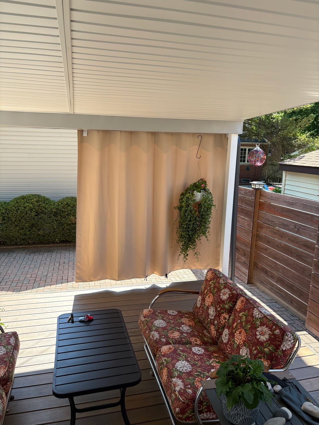 Customer photo review of Waterproof Grommet Top Patio Outdoor Curtain 1 Panel | Outdoor Standard