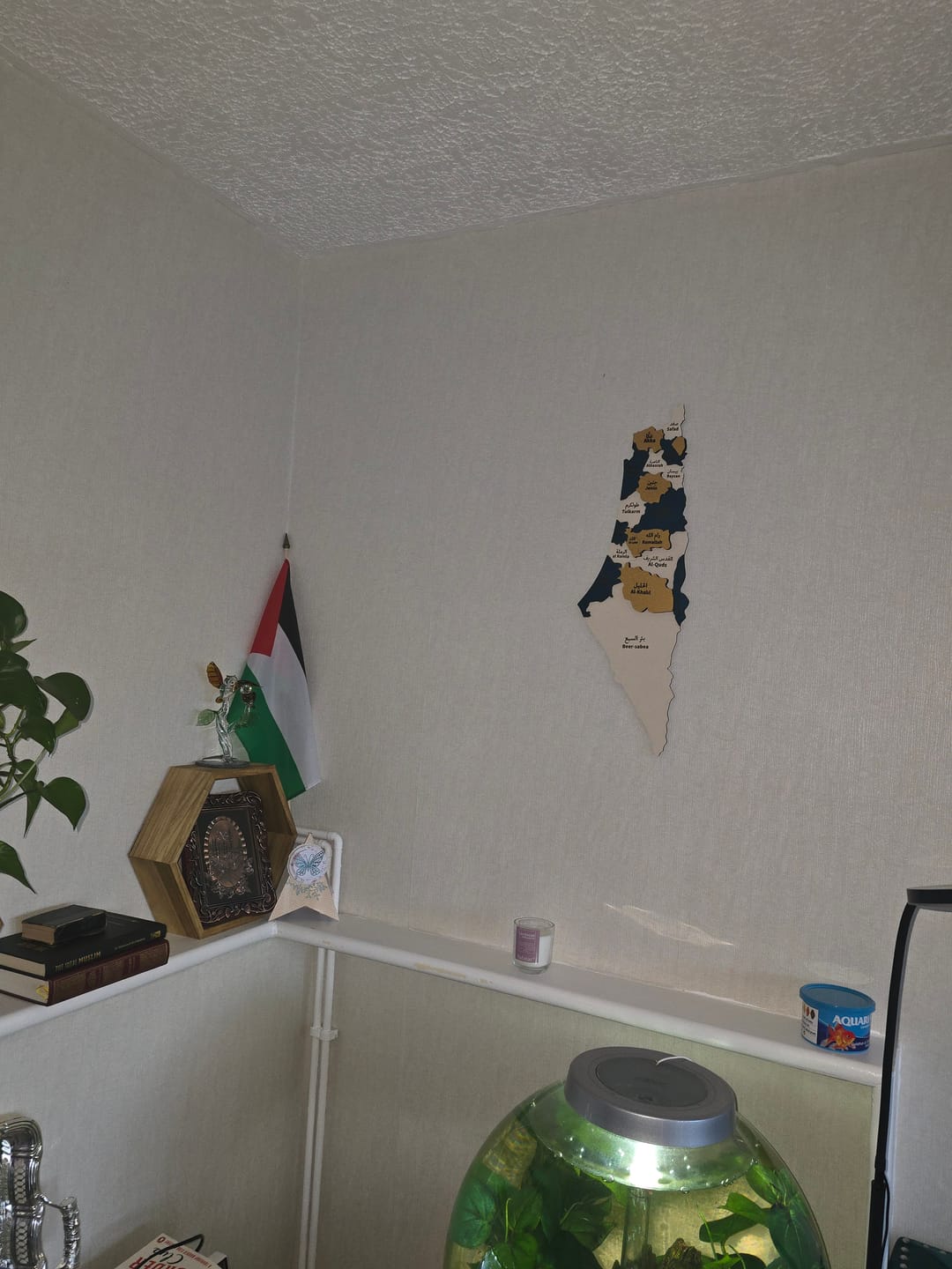 Customer photo review of Palestine Map Wall Art, Wood Wall Decor - Gift for Palestinian Friend
