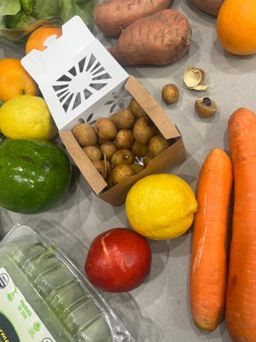 Customer photo review of "Plum" (Medium), Mixed Fruit and Veggie