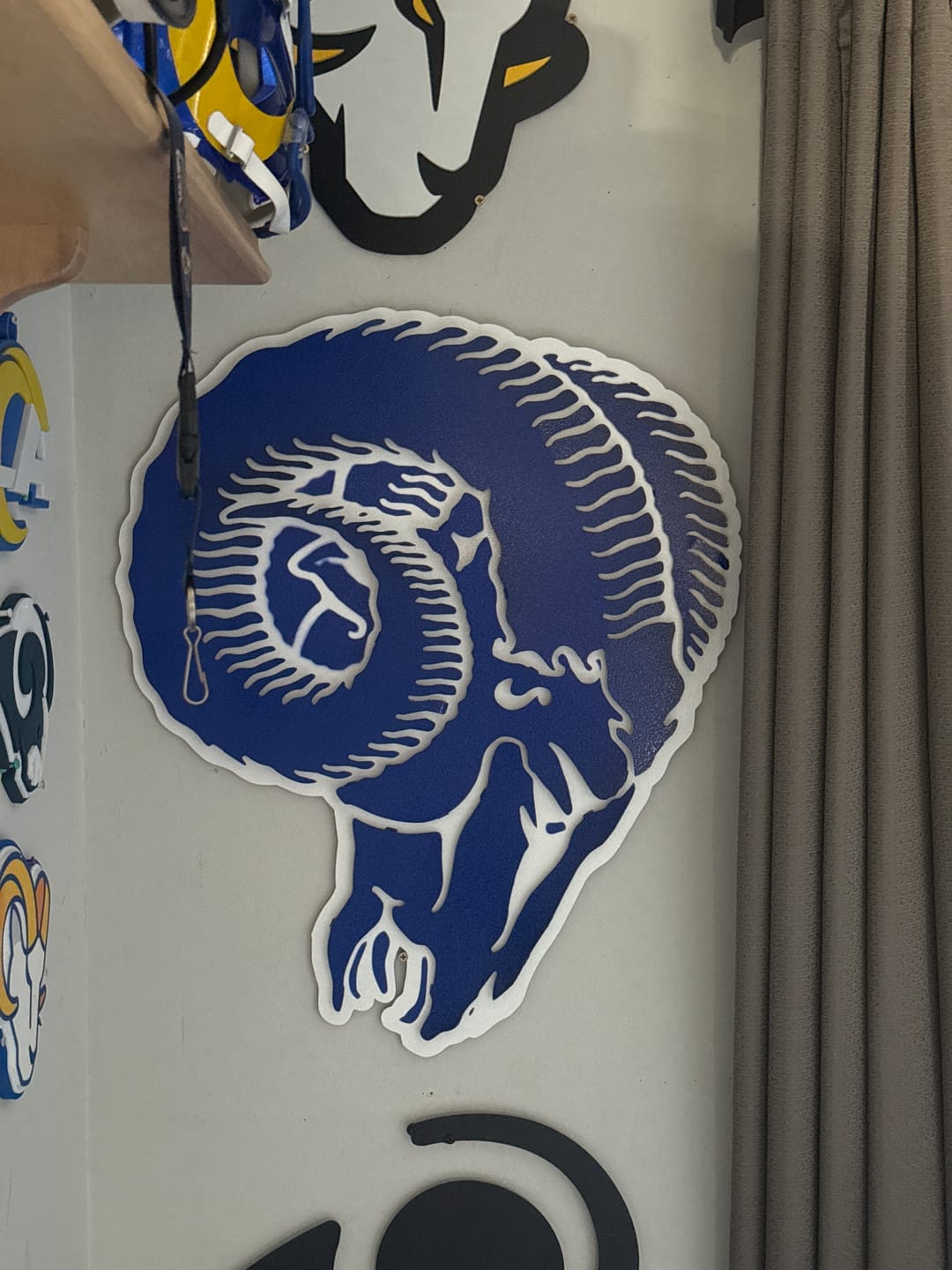 Customer photo review of Los Angeles Rams Throwback "1970-82" 3D Vintage Metal Wall Art