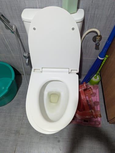 Customer photo review of Toilet Bowl Cleaner and Tough Limescale\Descaler - Spray and Scrub | Combo