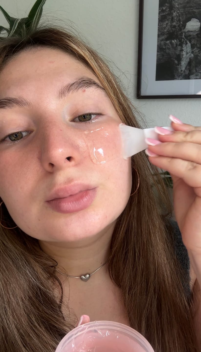 Customer photo review of PDRN collagen overnight mask Firming jelly