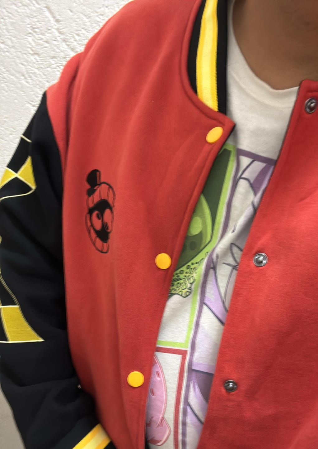 Customer photo review of Caine Varsity Jacket