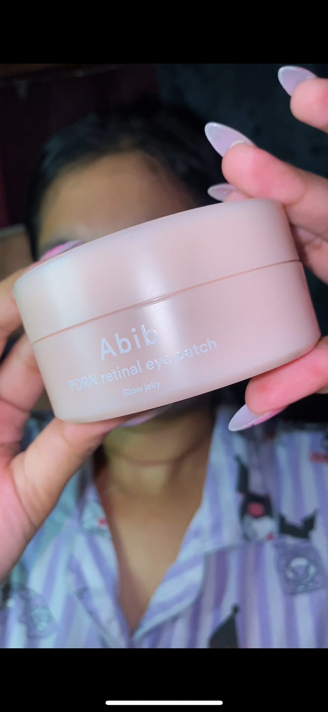 Customer photo review of PDRN retinal eye patch Glow jelly