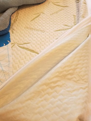 Customer photo review of NuvoDreams™ Waterproof Bamboo Mattress Protector