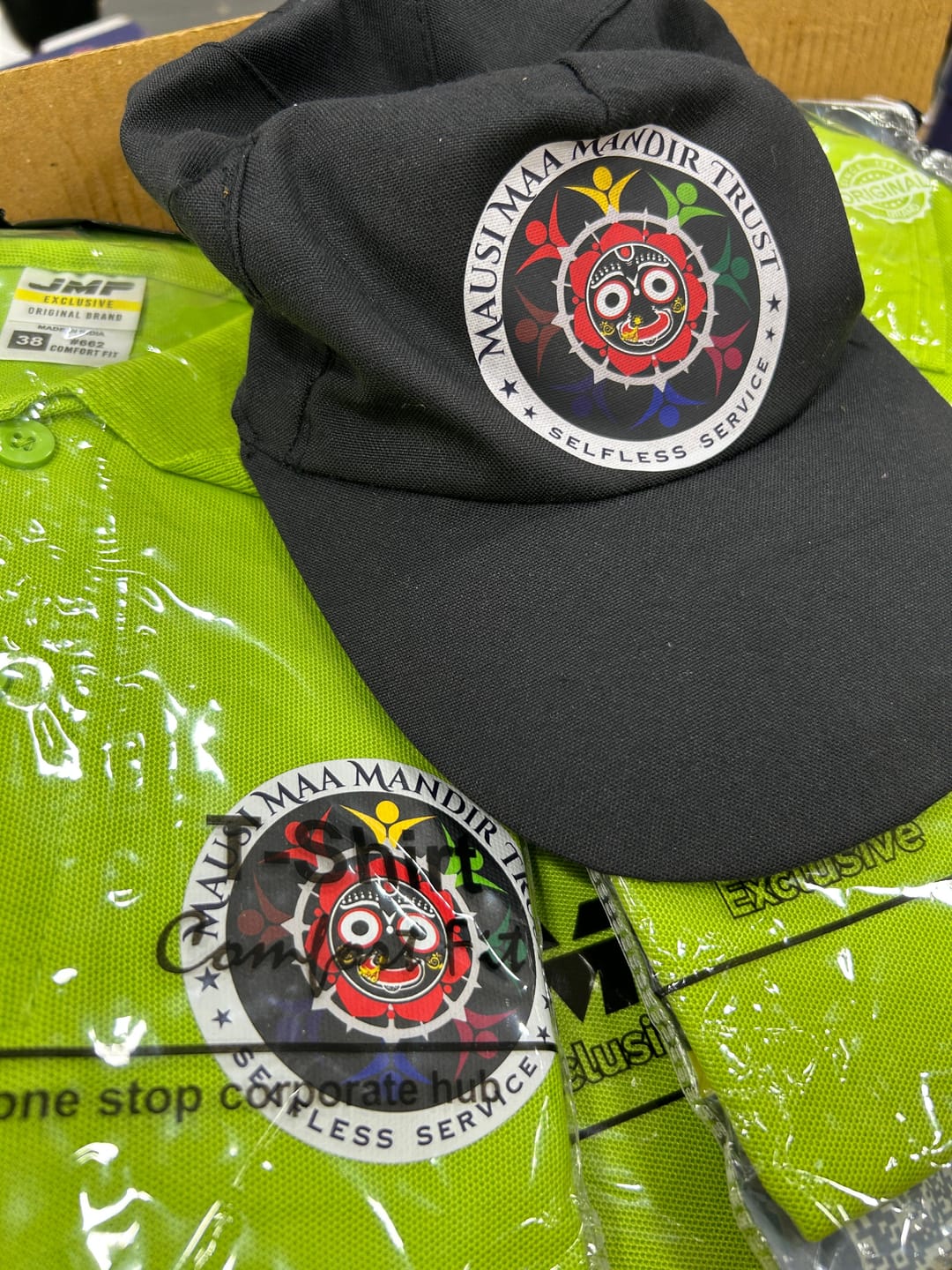 Customer photo review of Customized Polo T-Shirt & Cap  | With Your Company Logo | PrintMine.in