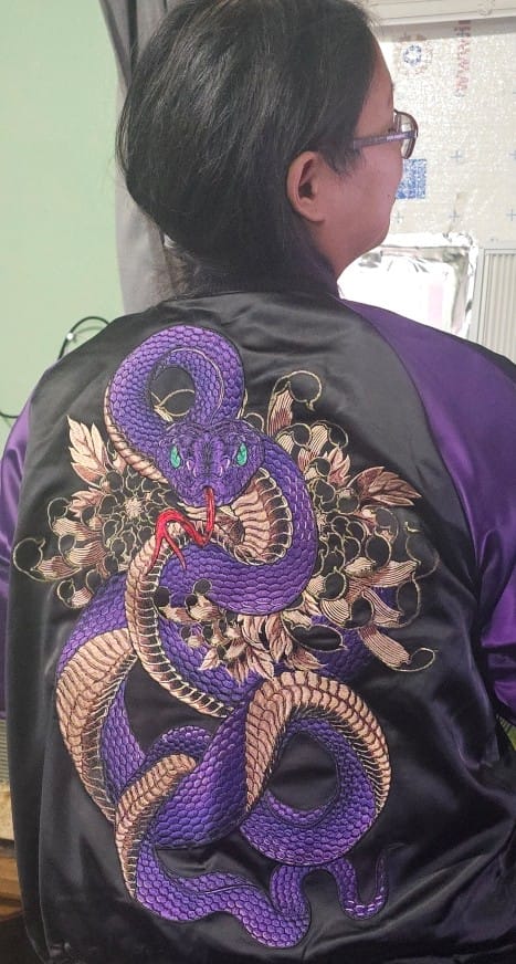 Customer photo review of Violet Viper Sukajan Jacket