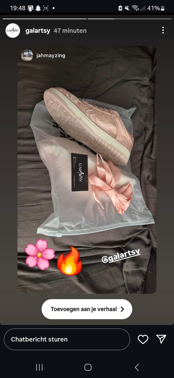 Customer photo review of Nihonga inspired Silk Sneakers