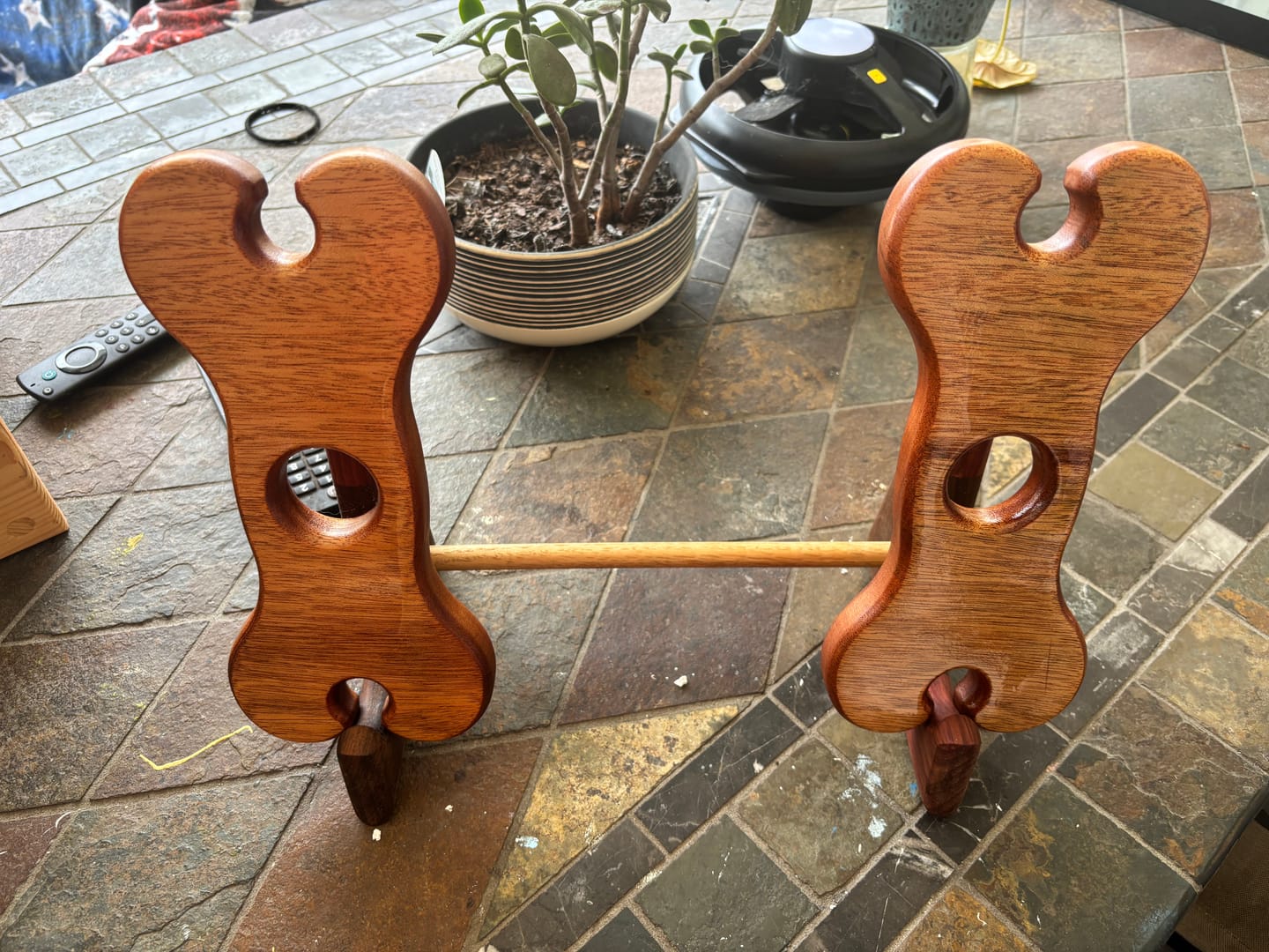 Customer photo review of 9.5x4.5" Dog Bone Wine Caddy 6 Acrylic Router Template