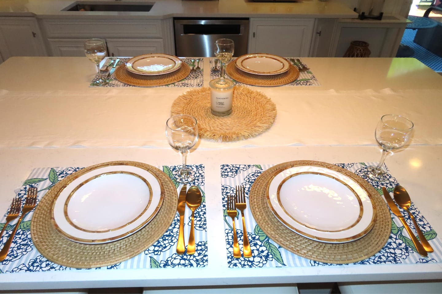 Customer photo review of Classic Hemstitch Table Runner