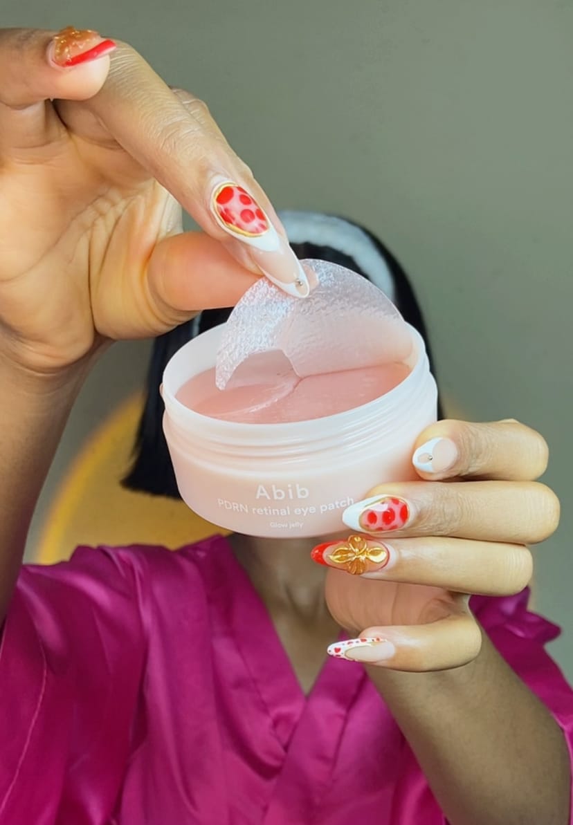 Customer photo review of PDRN retinal eye patch Glow jelly
