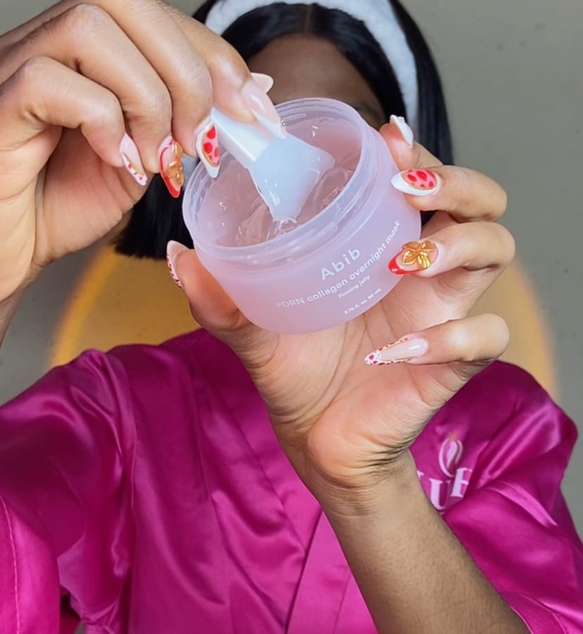 Customer photo review of PDRN collagen overnight mask Firming jelly