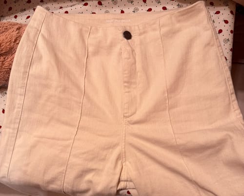 Zelinda D. review of Calça Jeans Reta Mandacaru Bege image 1 out of 1