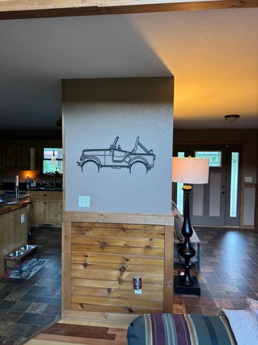 Customer photo review of Your Custom Car Silhouette Metal Wall Art