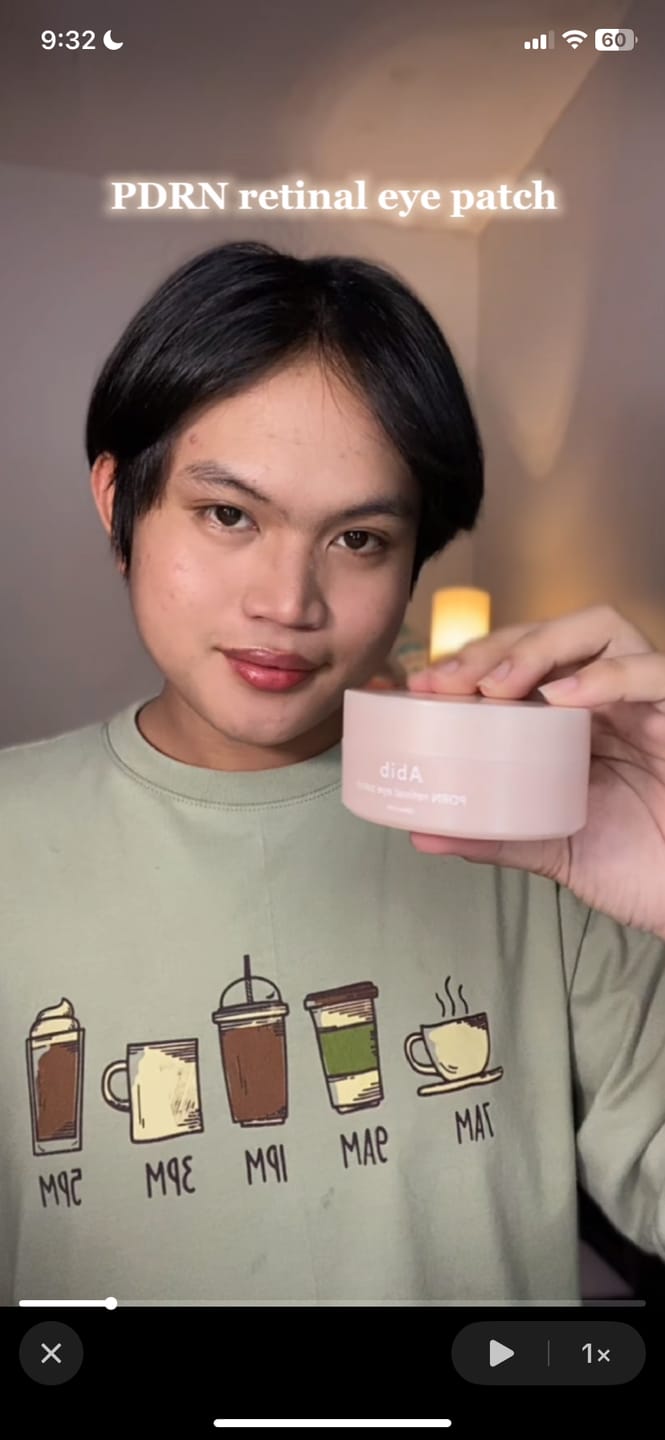 Customer photo review of PDRN retinal eye patch Glow jelly