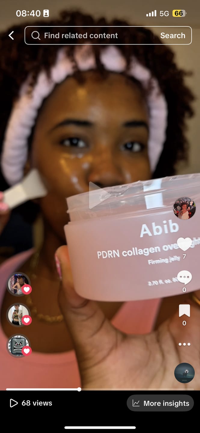 Customer photo review of PDRN collagen overnight mask Firming jelly