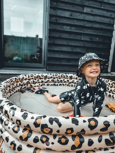 Customer photo review of UPF50+ Swim Romper in Jagger