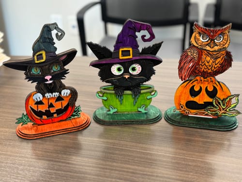 Customer photo review of Halloween standing table decoration 9 bundle laser cut svg file