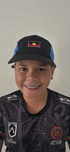 Customer photo review of Aboriginal Classic Sports Lid – Blue Edition