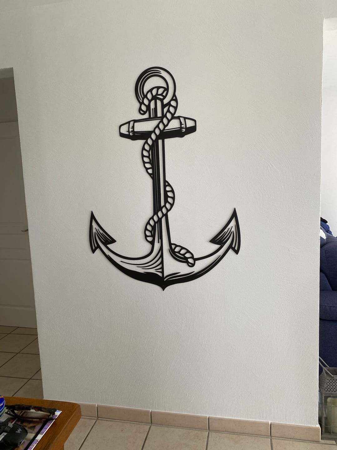 Customer photo review of Anchor Silhouette Metal Wall Art