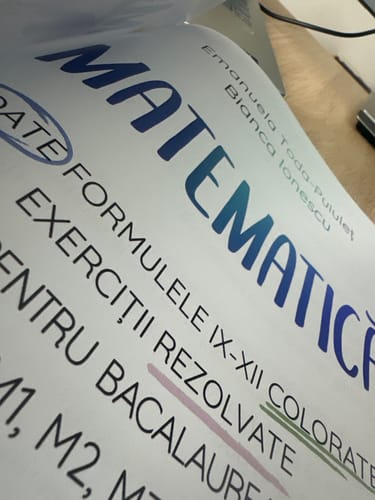 Recenzie cu fotografie de la un client despre Carte Matematică Bacalaureat (M1, M2, M3, M4) Bacademia
