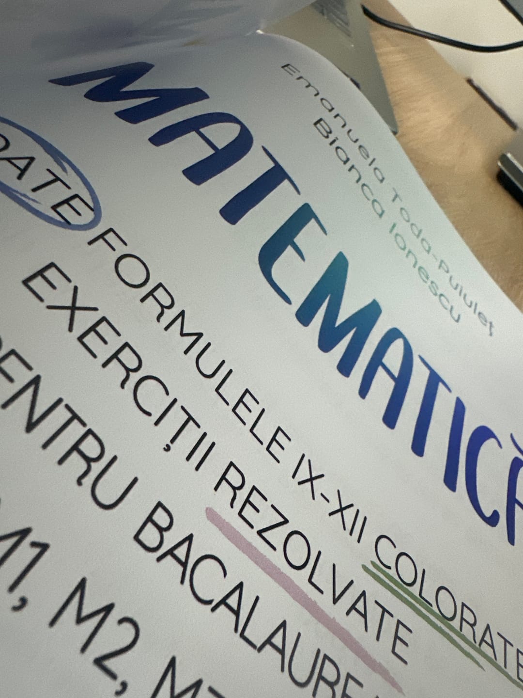 Customer photo review of Carte Matematică Bacalaureat (M1, M2, M3, M4) Bacademia
