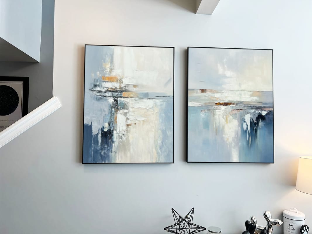 Customer photo review of Abstract Painting Canvas Set of 2 #AP070